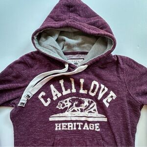Reflex Cali Love Heritage burgundy white long sleeve pullover hoodie men’s large